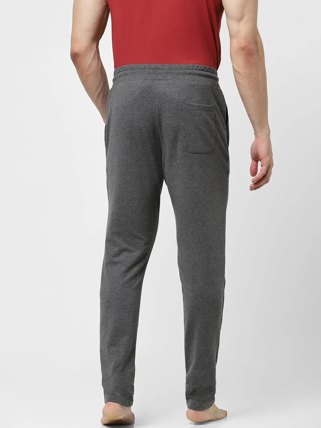 Grey Mid Rise Trackpants