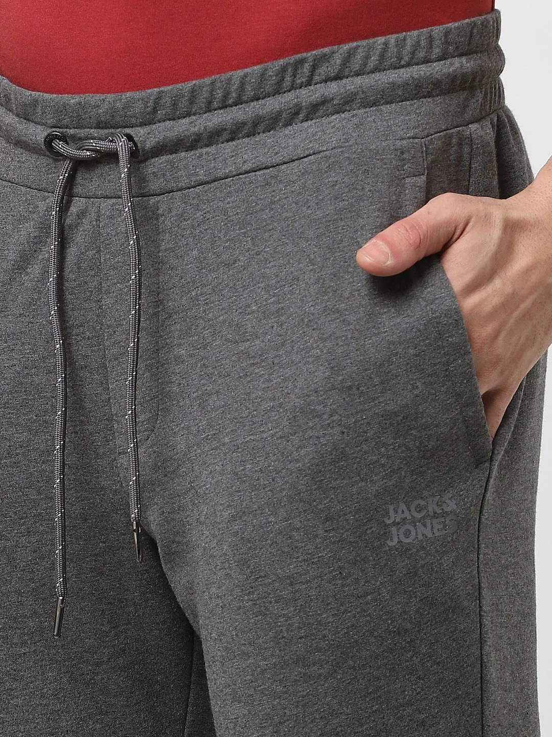 Grey Mid Rise Trackpants