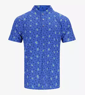 GRUNGE SKULLZ PRIME POLO - BLUE