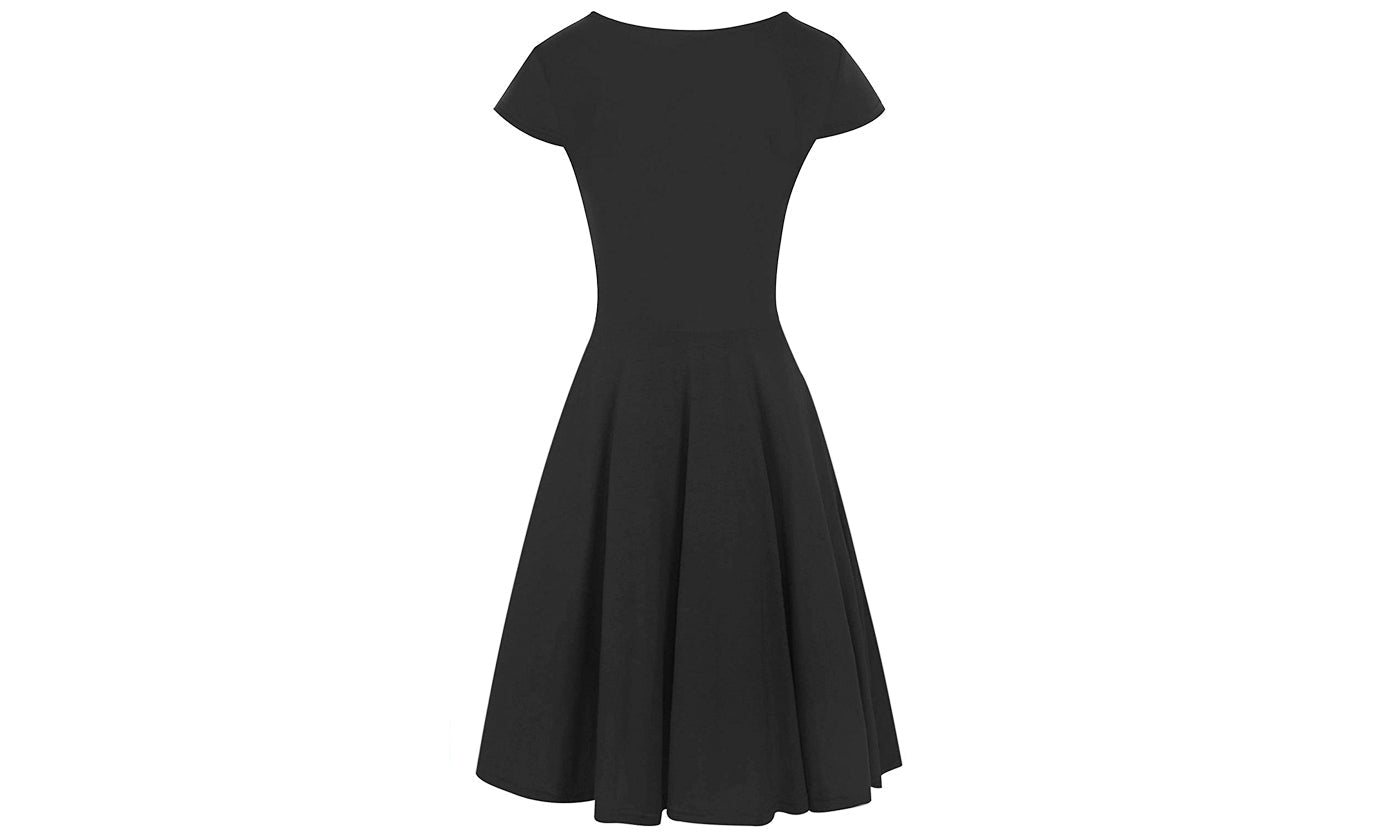 Haute Edition Women's Solid V-Neck Skater Dress