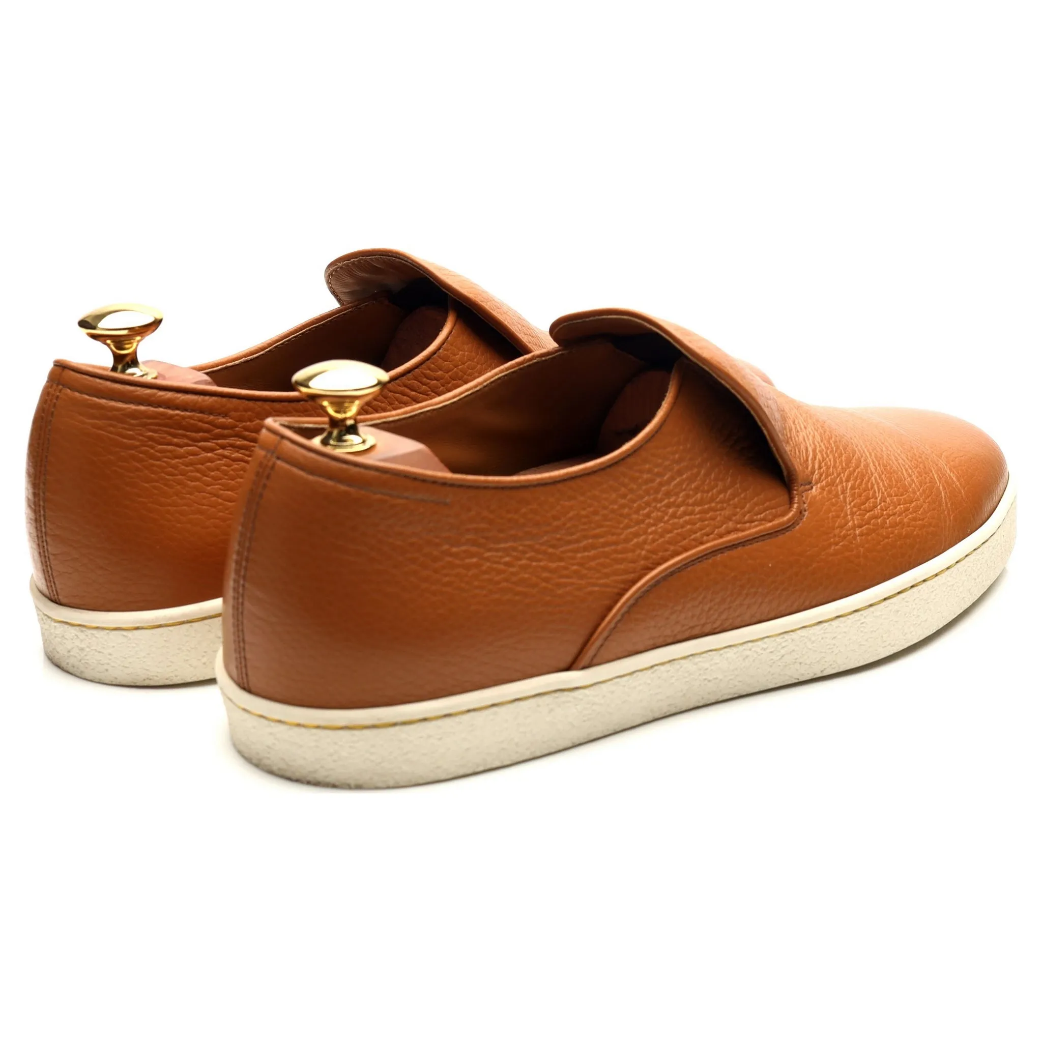 'Haven' Tan Brown Slip-on Sneakers UK 8.5