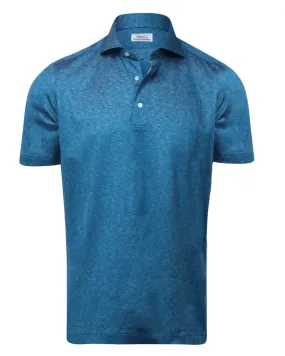 Heathered Teal Pique Polo