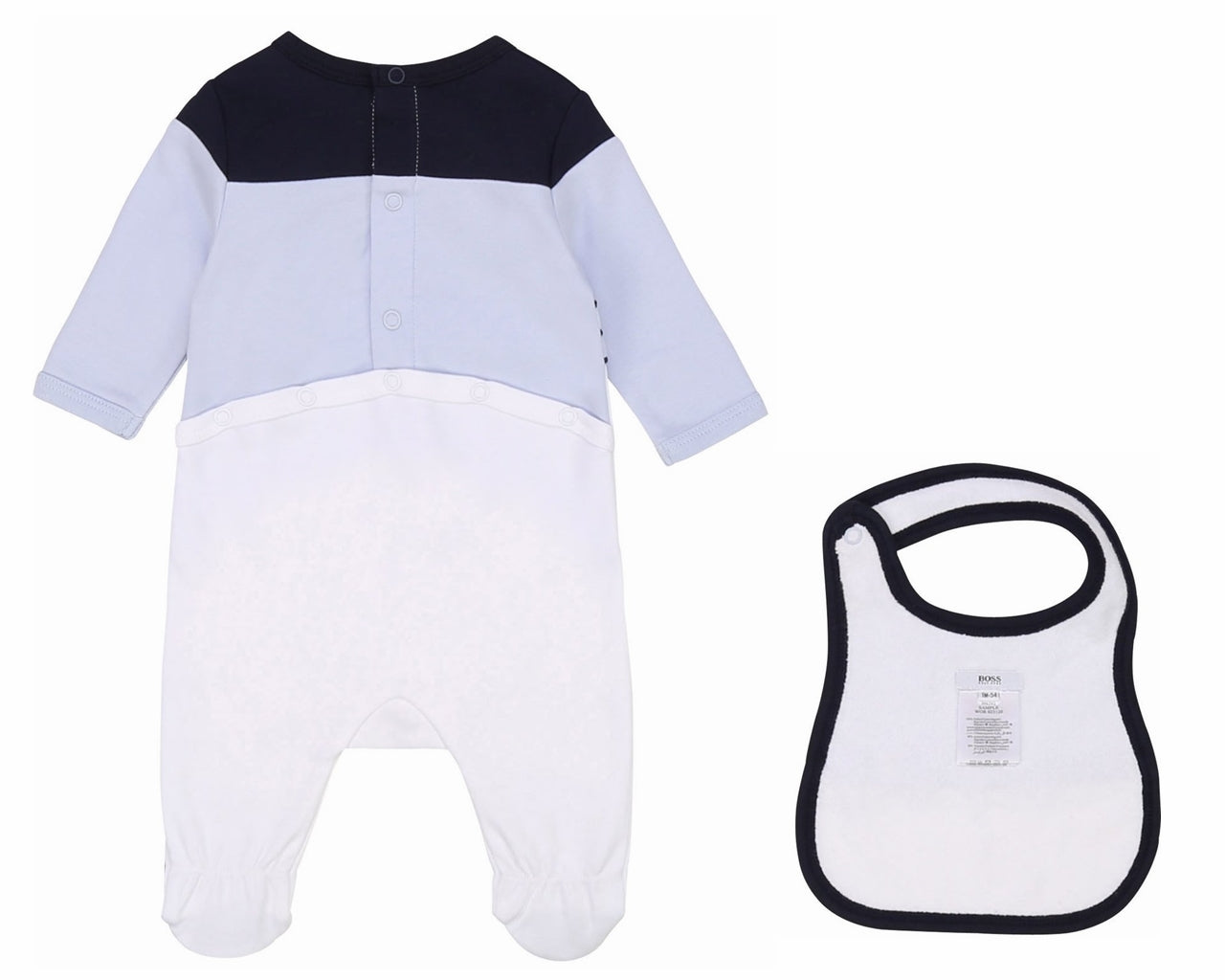 Hugo Boss Baby's J98292 V21 All In One Bib Set Pale Blue