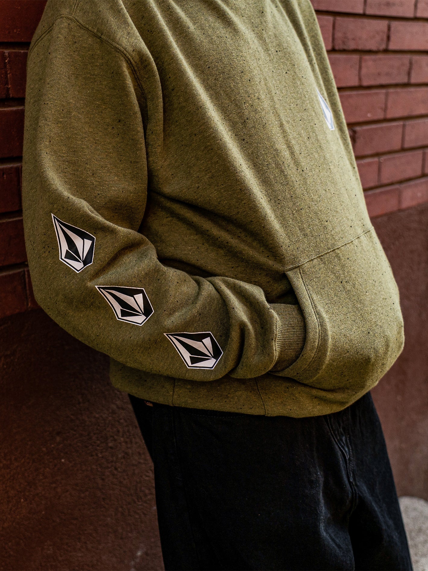 Iconic Stone Plus Pullover Hoodie - Martini Olive