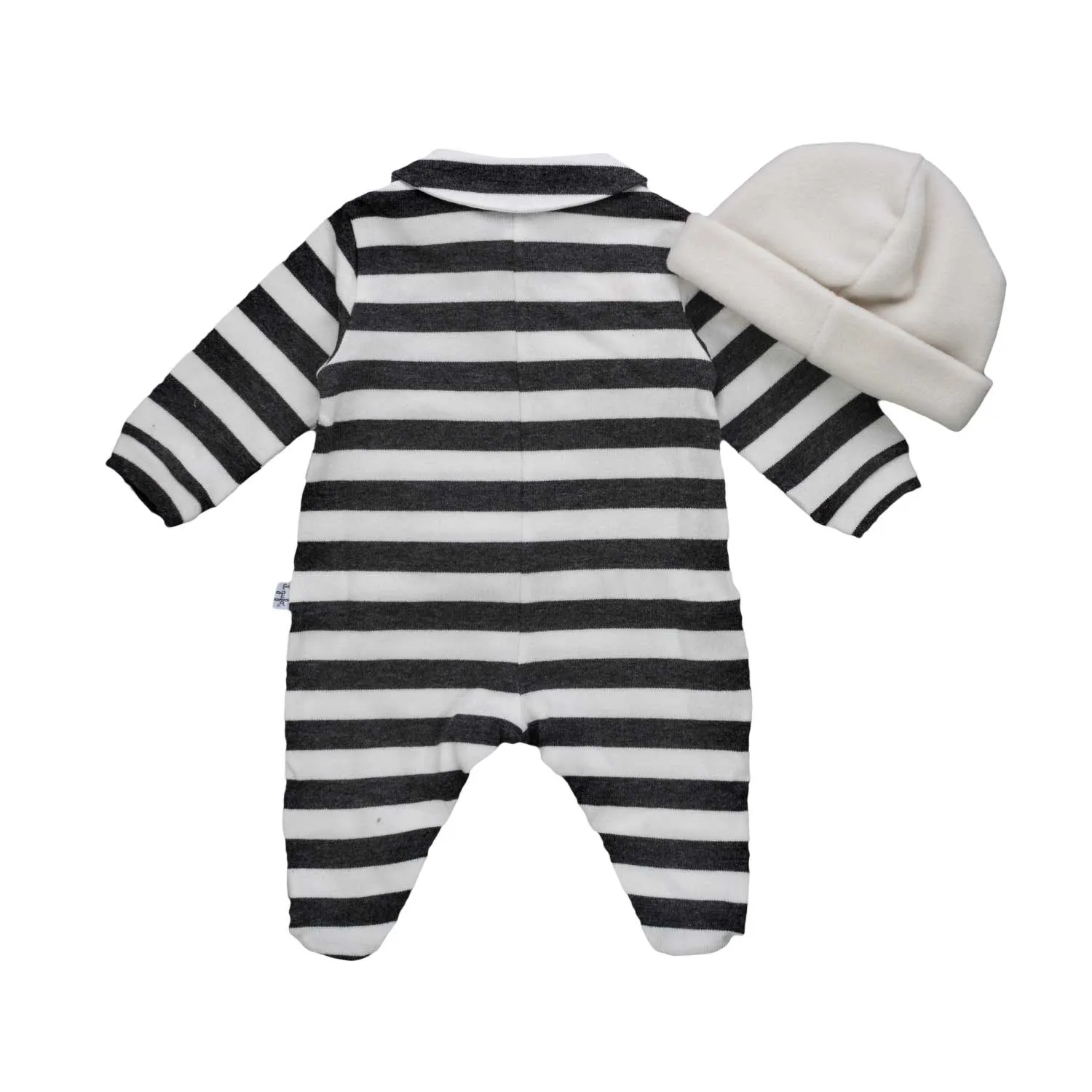 Il Gufo Baby Boy Hat And Playsuit Set