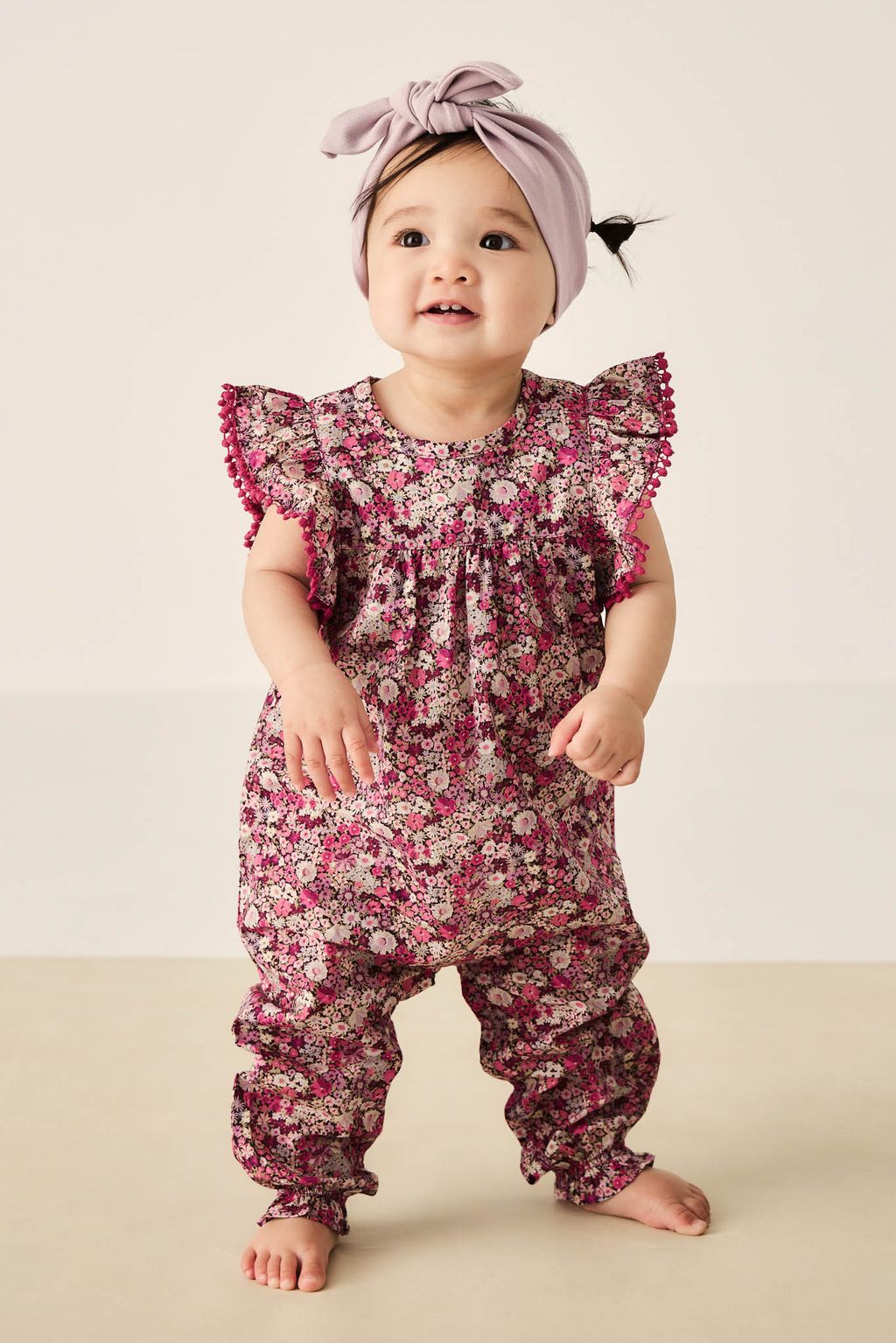 JAMIE KAY Organic Cotton Martha Playsuit - Garden Print