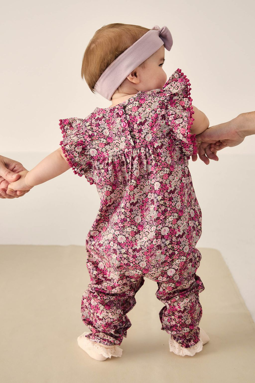 JAMIE KAY Organic Cotton Martha Playsuit - Garden Print