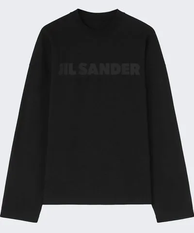 Jil Sander Long Sleeve Tee Black