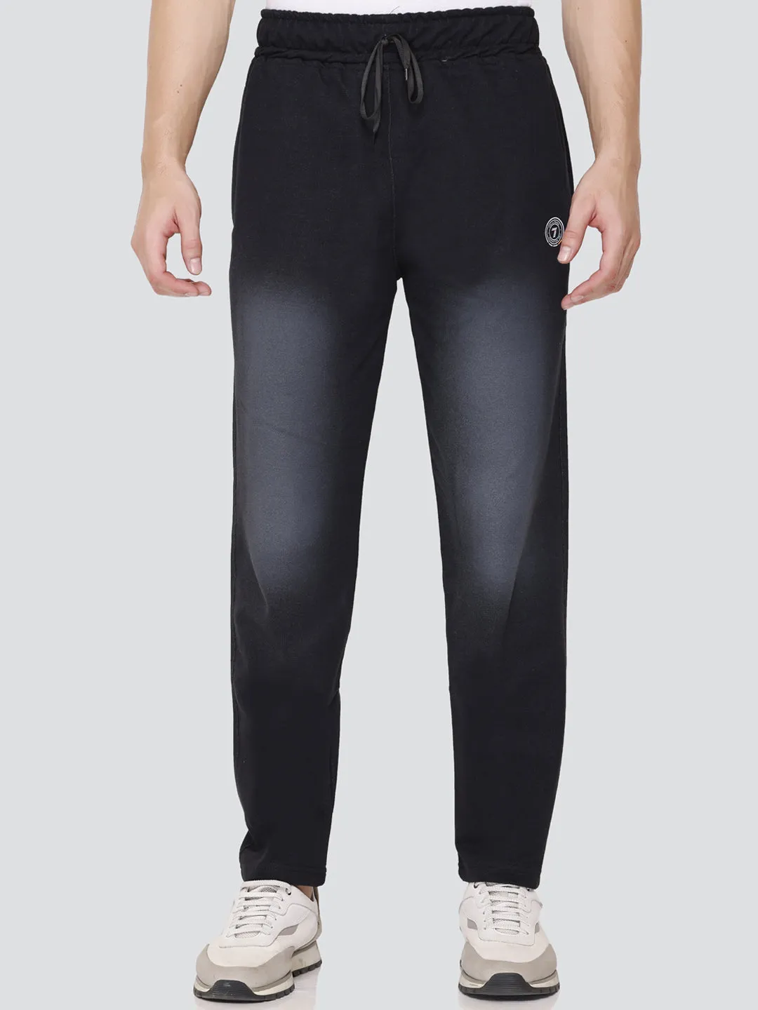 Jinxer Men Denim Shaded Cotton Trackpants