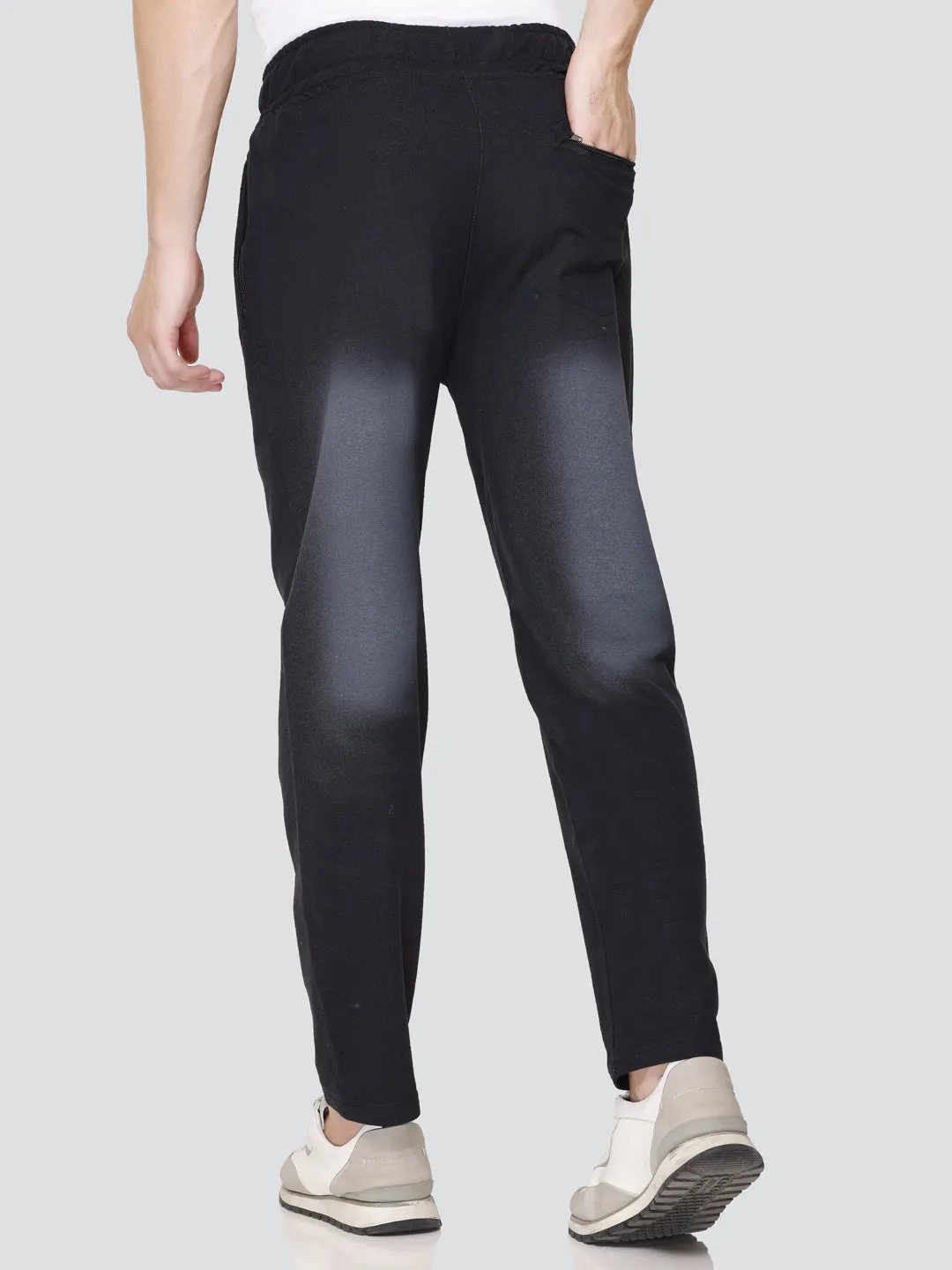 Jinxer Men Denim Shaded Cotton Trackpants