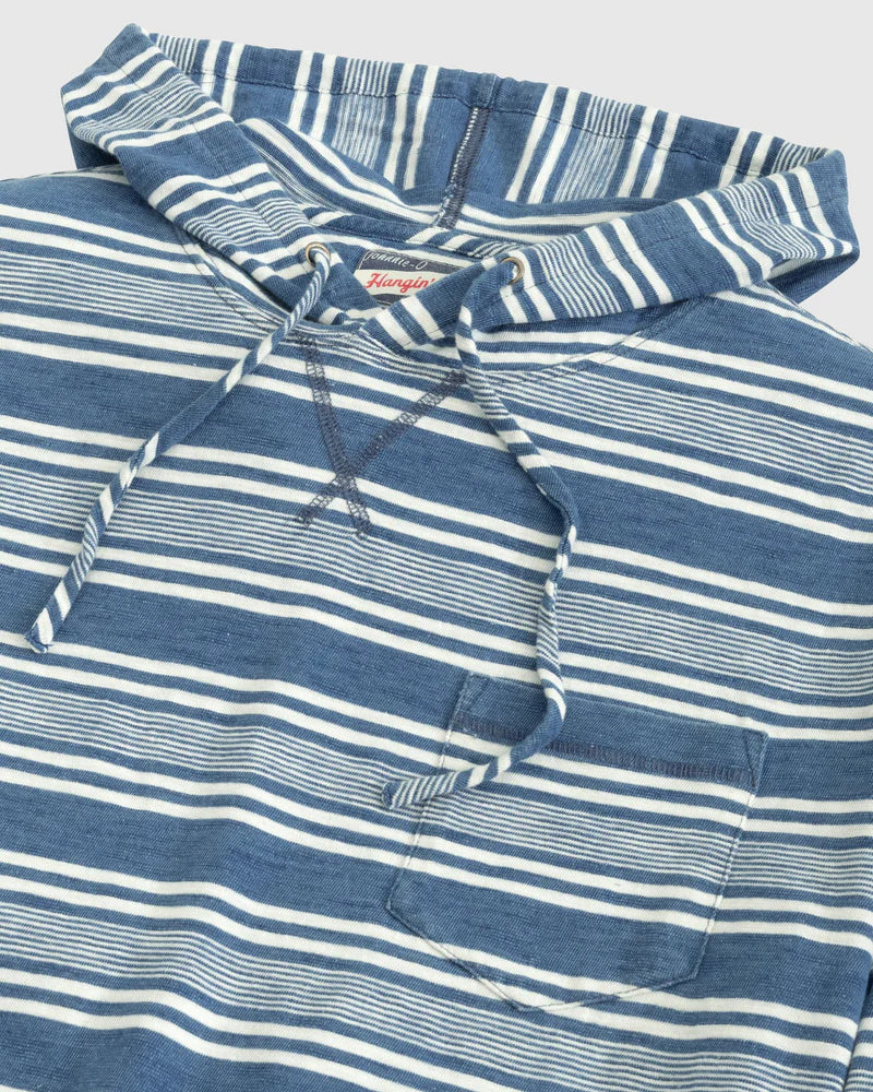 JOHNNIE-O Fowler Indigo Striped Hoodie