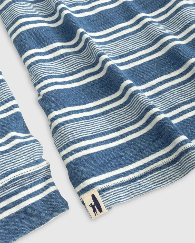 JOHNNIE-O Fowler Indigo Striped Hoodie