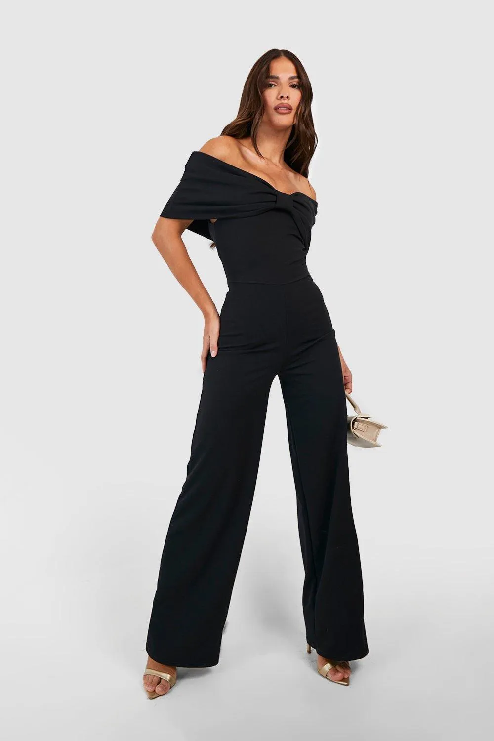 Jumpsuits | Bow Front Jumpsuit | boohoo