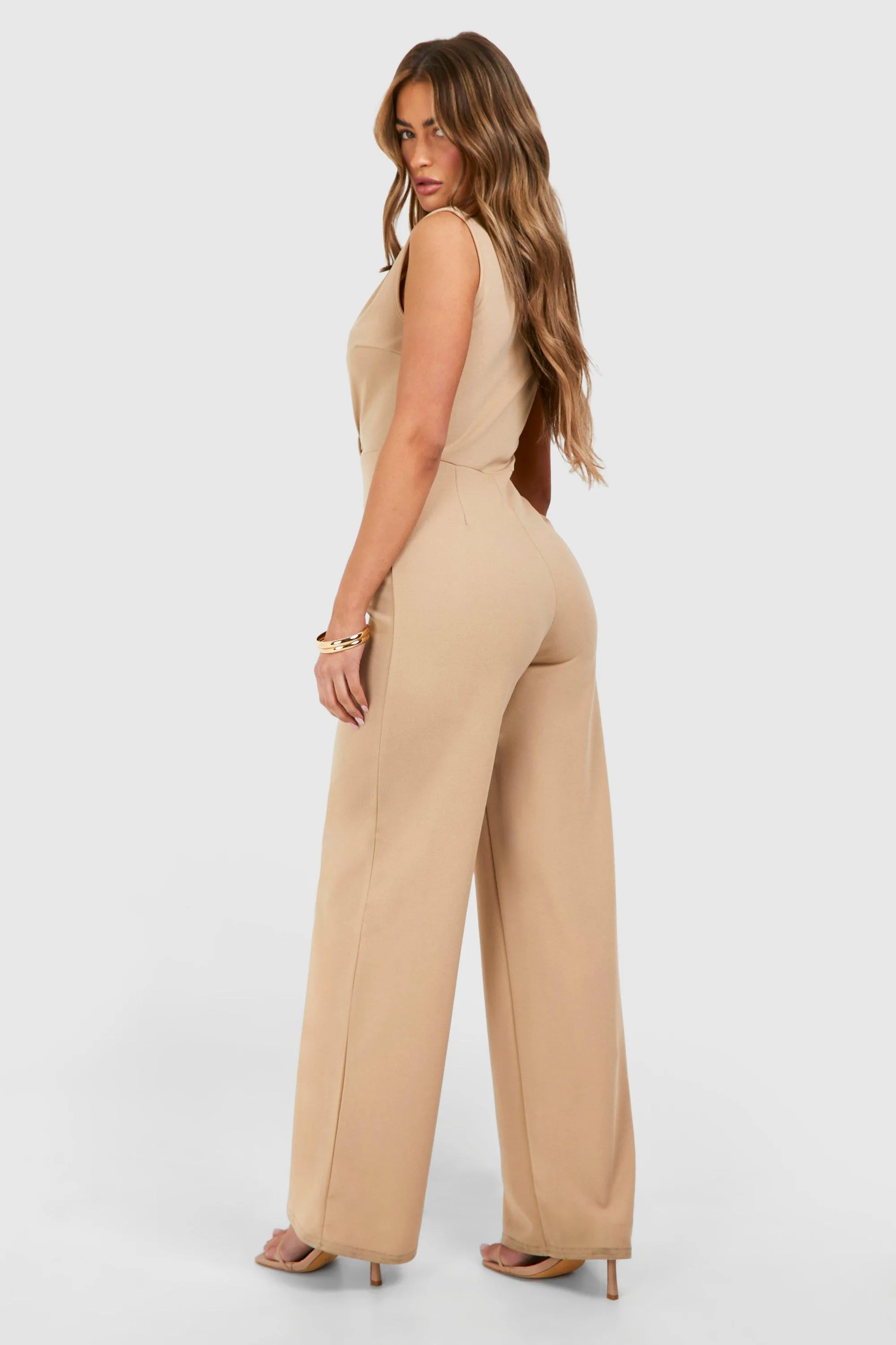 Jumpsuits | Plunge Wideleg Jumpsuit | boohoo