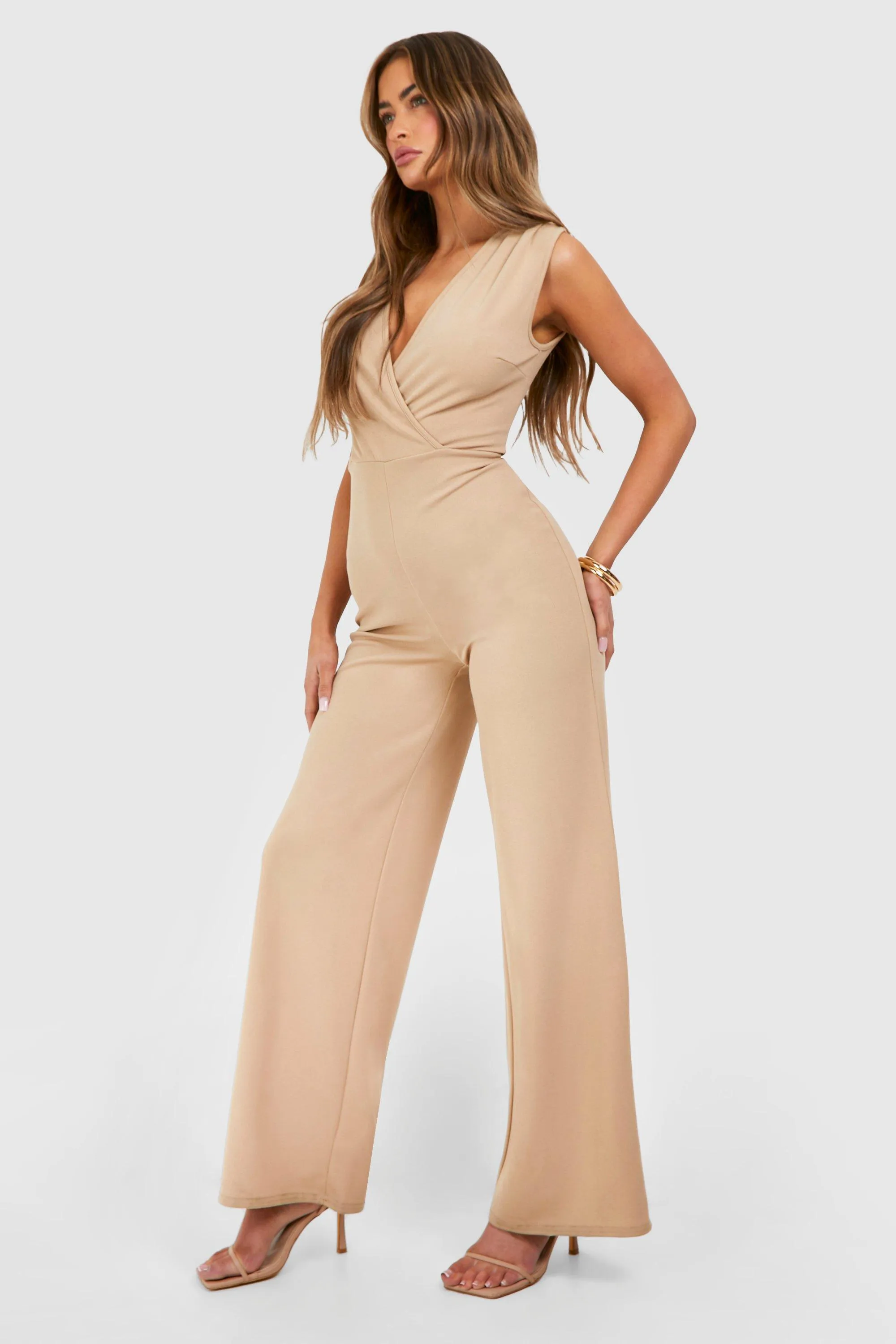 Jumpsuits | Plunge Wideleg Jumpsuit | boohoo