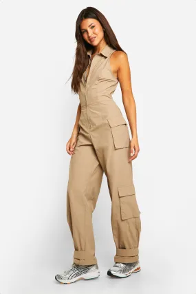 Jumpsuits | Utility Zip Jumpsuit | boohoo