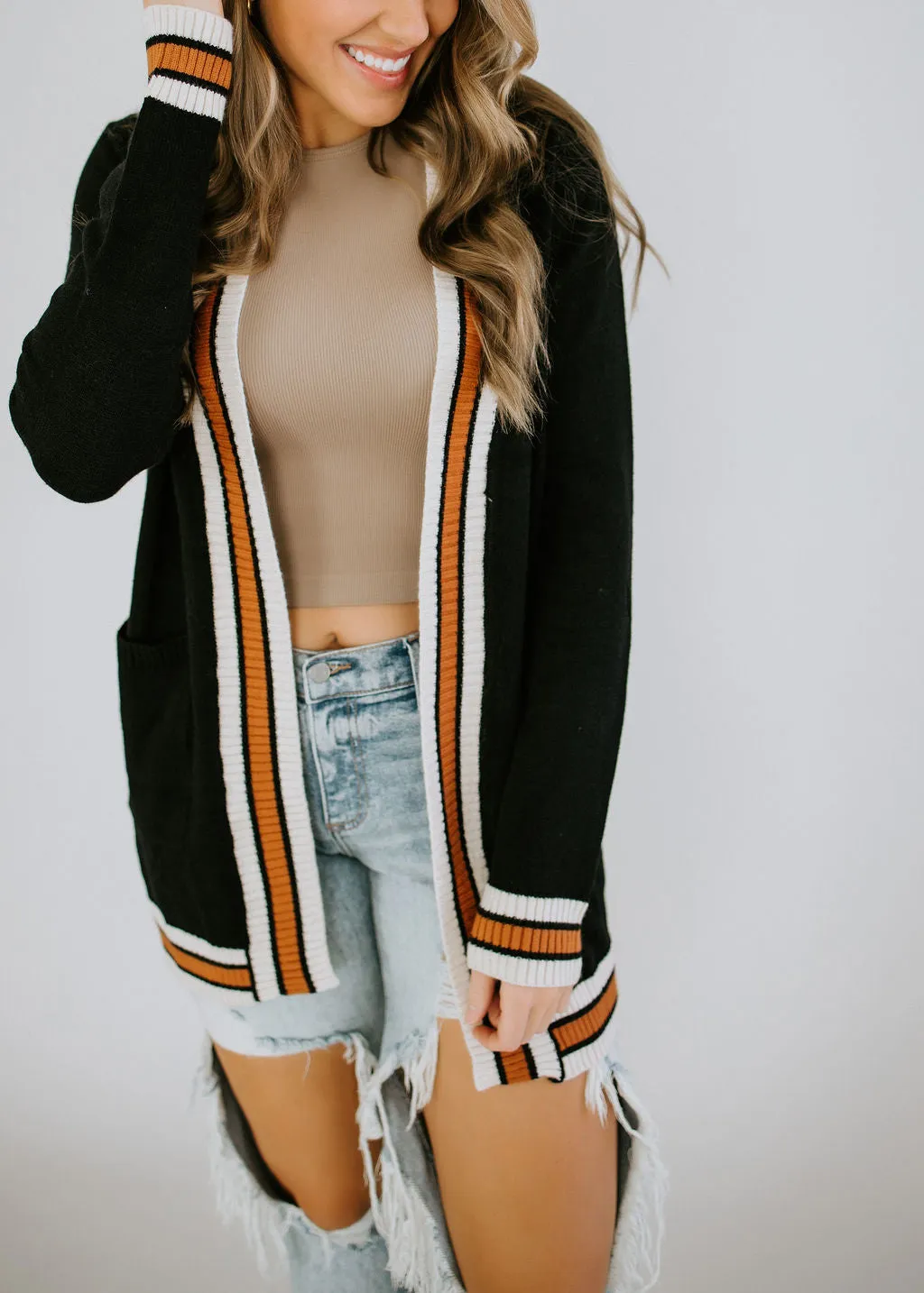 Kaz Varsity Sweater Cardigan