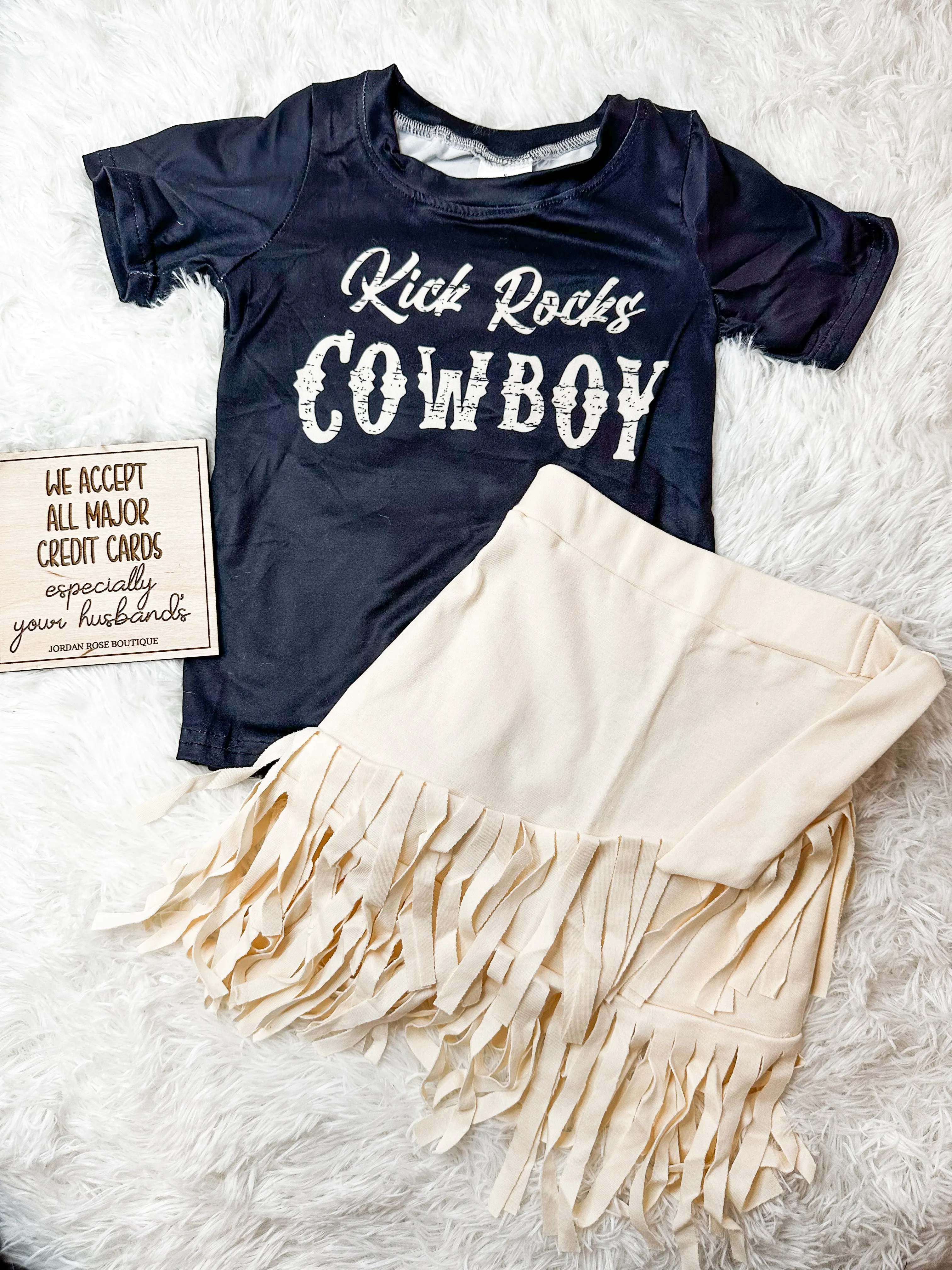 Kick rocks cowboy skirt set