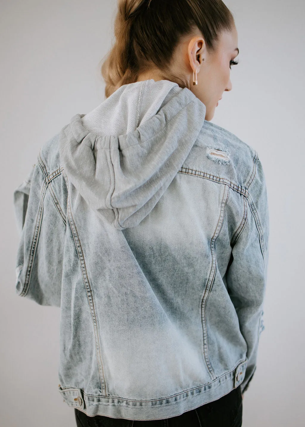 Koren Hooded Denim Trucker Jacket