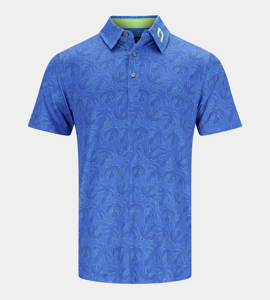 LEAFY POLO - BLUE