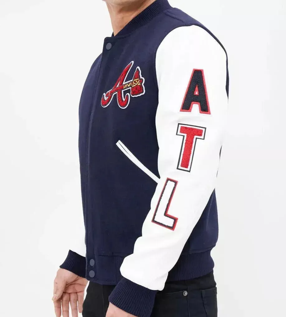 Letterman Atlanta Braves Wool Varsity Heavy Jacket