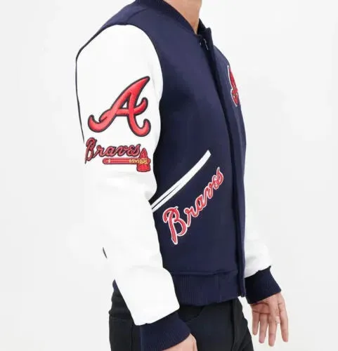 Letterman Atlanta Braves Wool Varsity Heavy Jacket