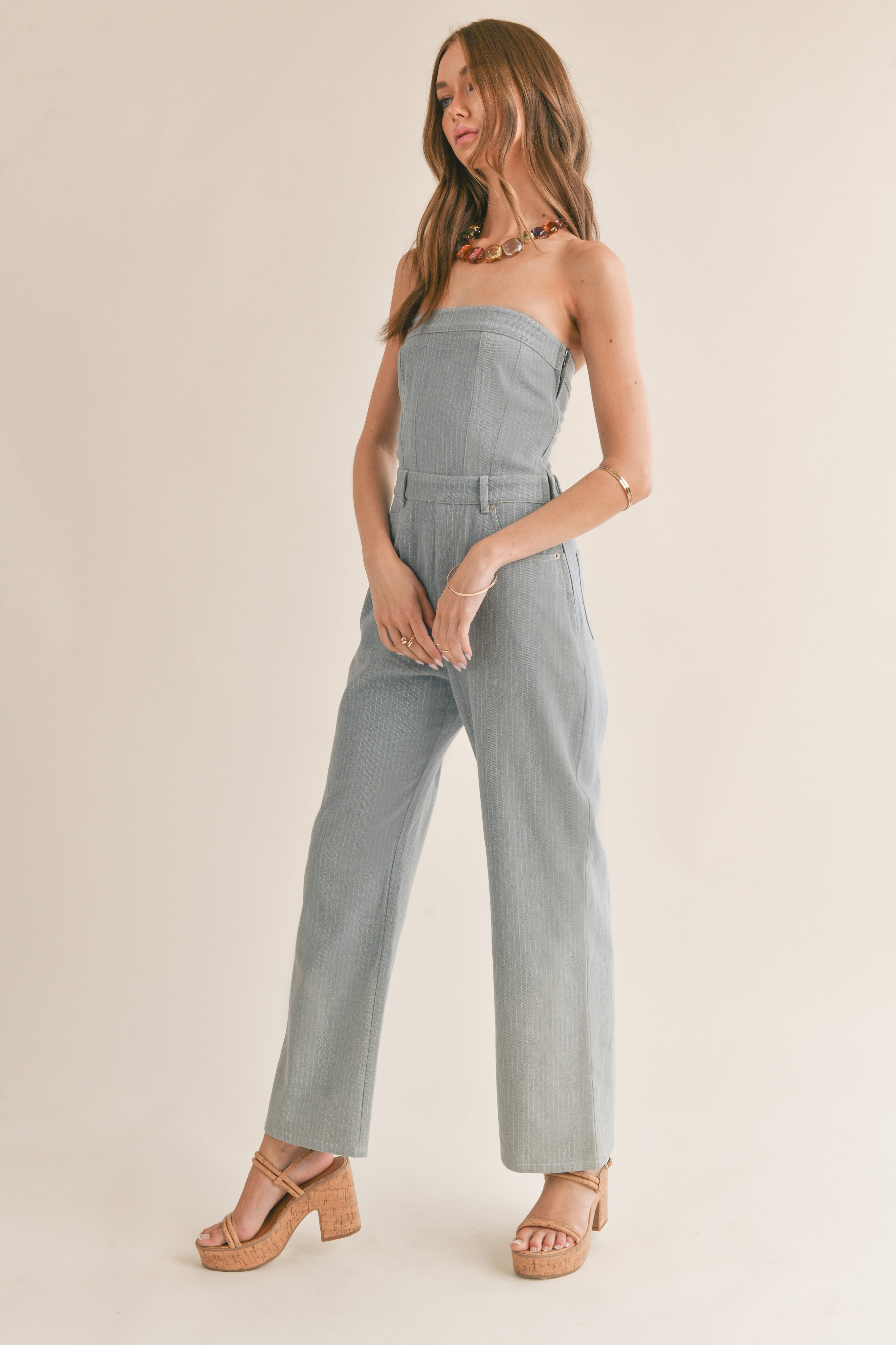 Locals Only Sidezip Denim Jumpsuit