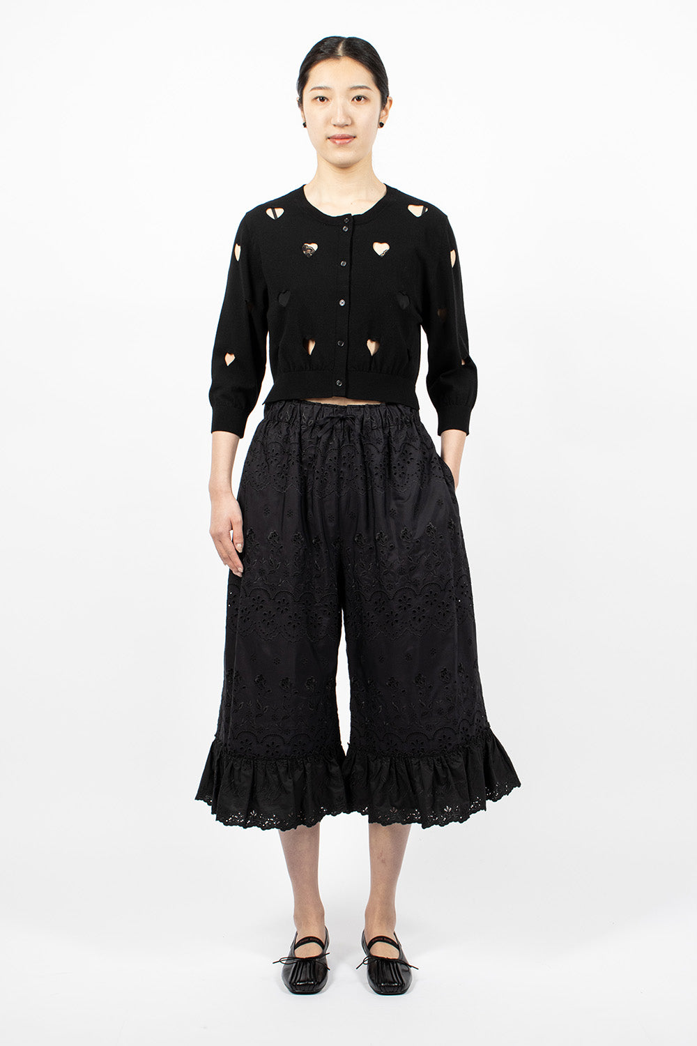 Long Bloomer Trousers Black