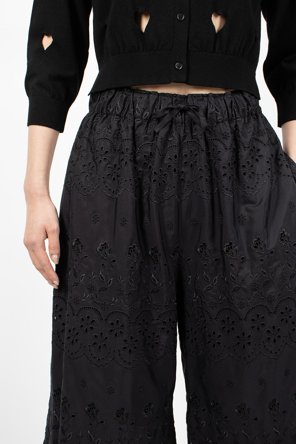 Long Bloomer Trousers Black