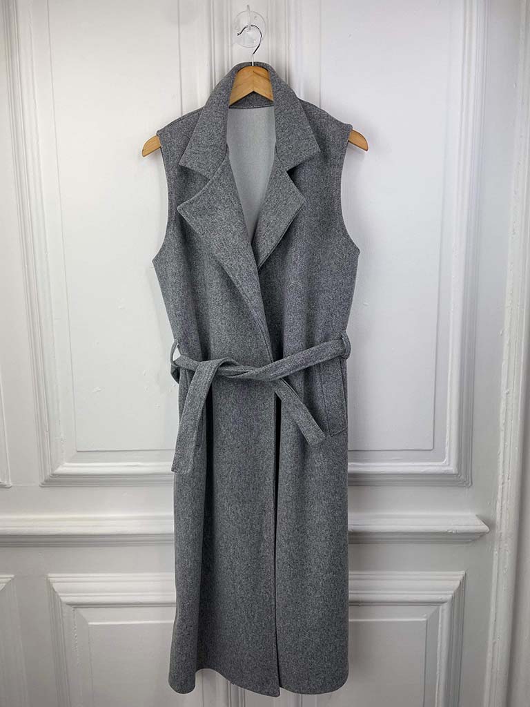 Longline Waistcoat - Grey