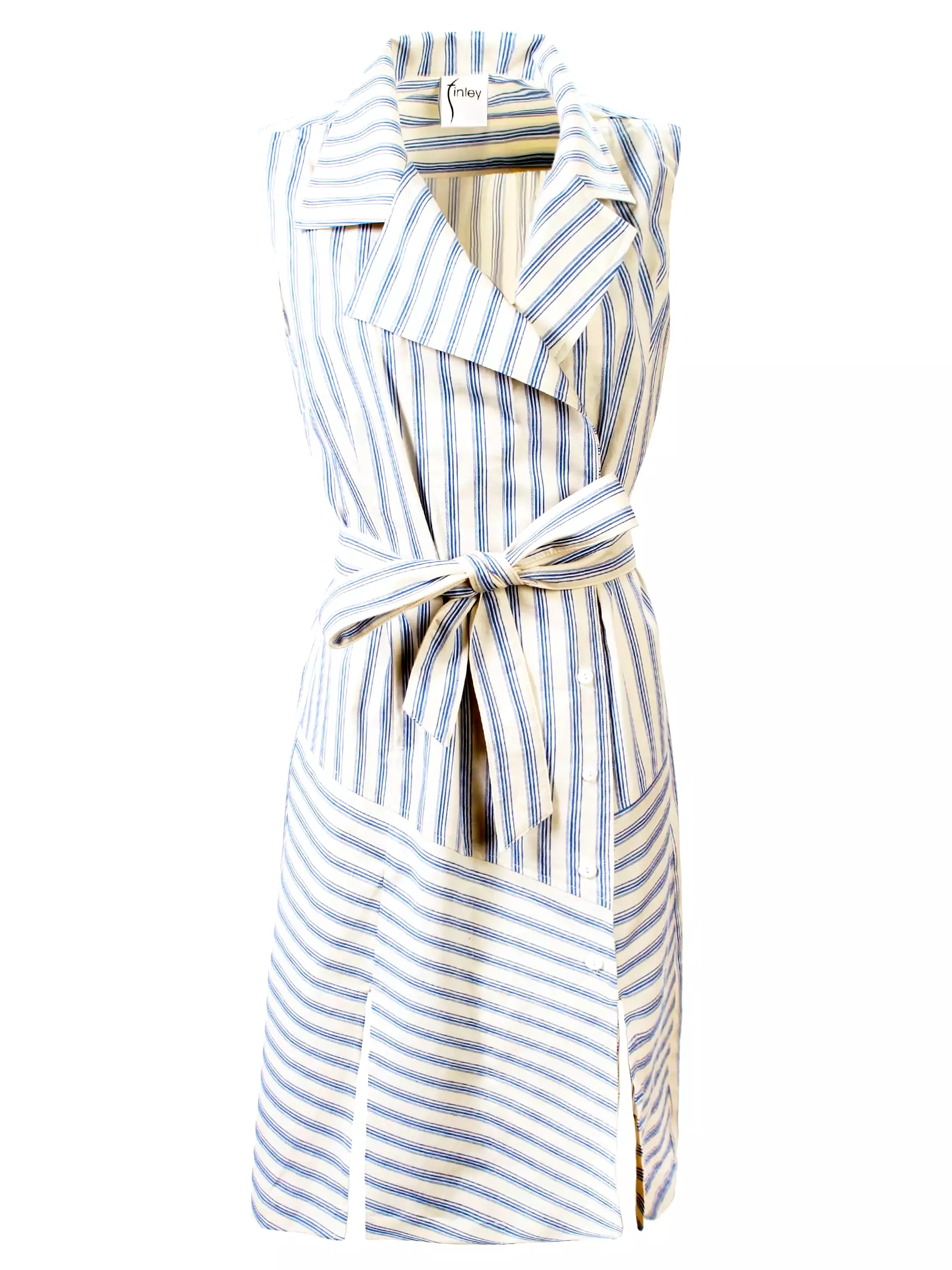 Marni Dress Blue and Natural Stripe