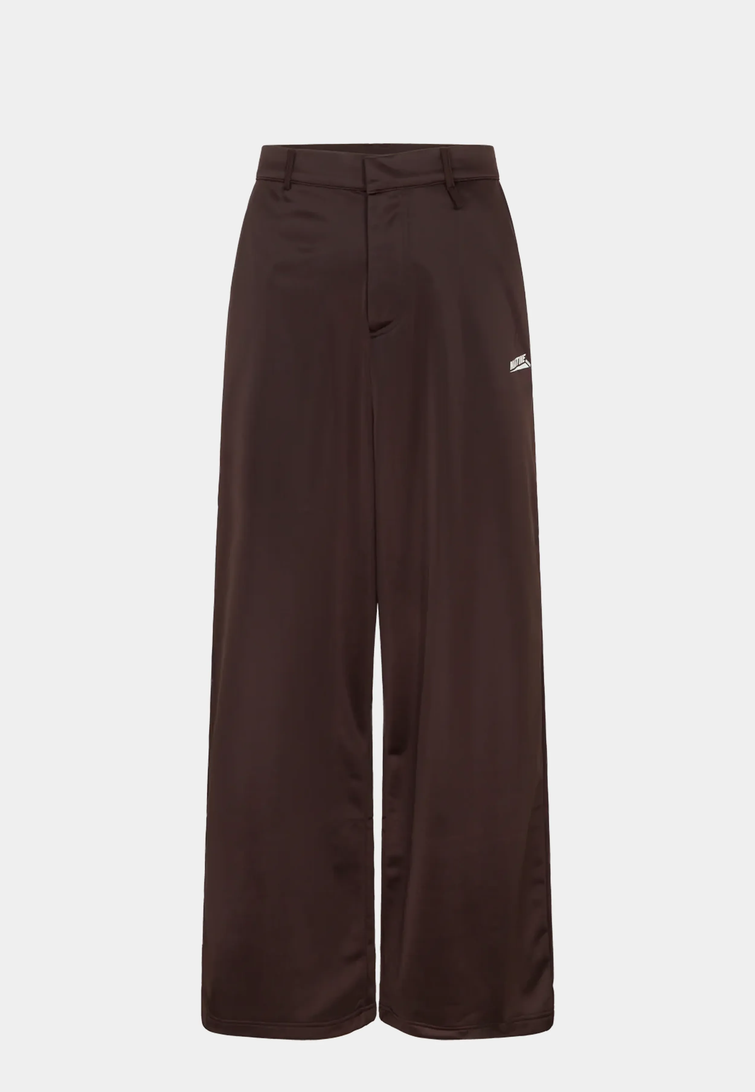 MARTINE ROSE Woven Oversized Knit Shine Trackpant - Brown