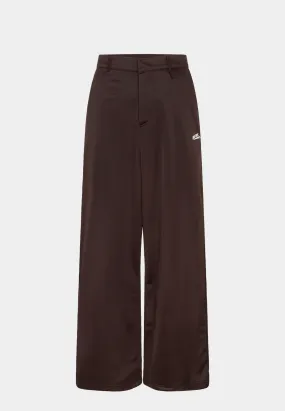 MARTINE ROSE Woven Oversized Knit Shine Trackpant - Brown