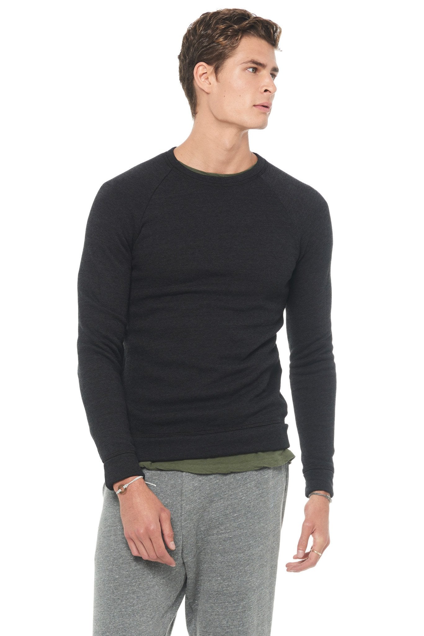 Men's French Terry Slim Fit Crew Neck Sweatshirt