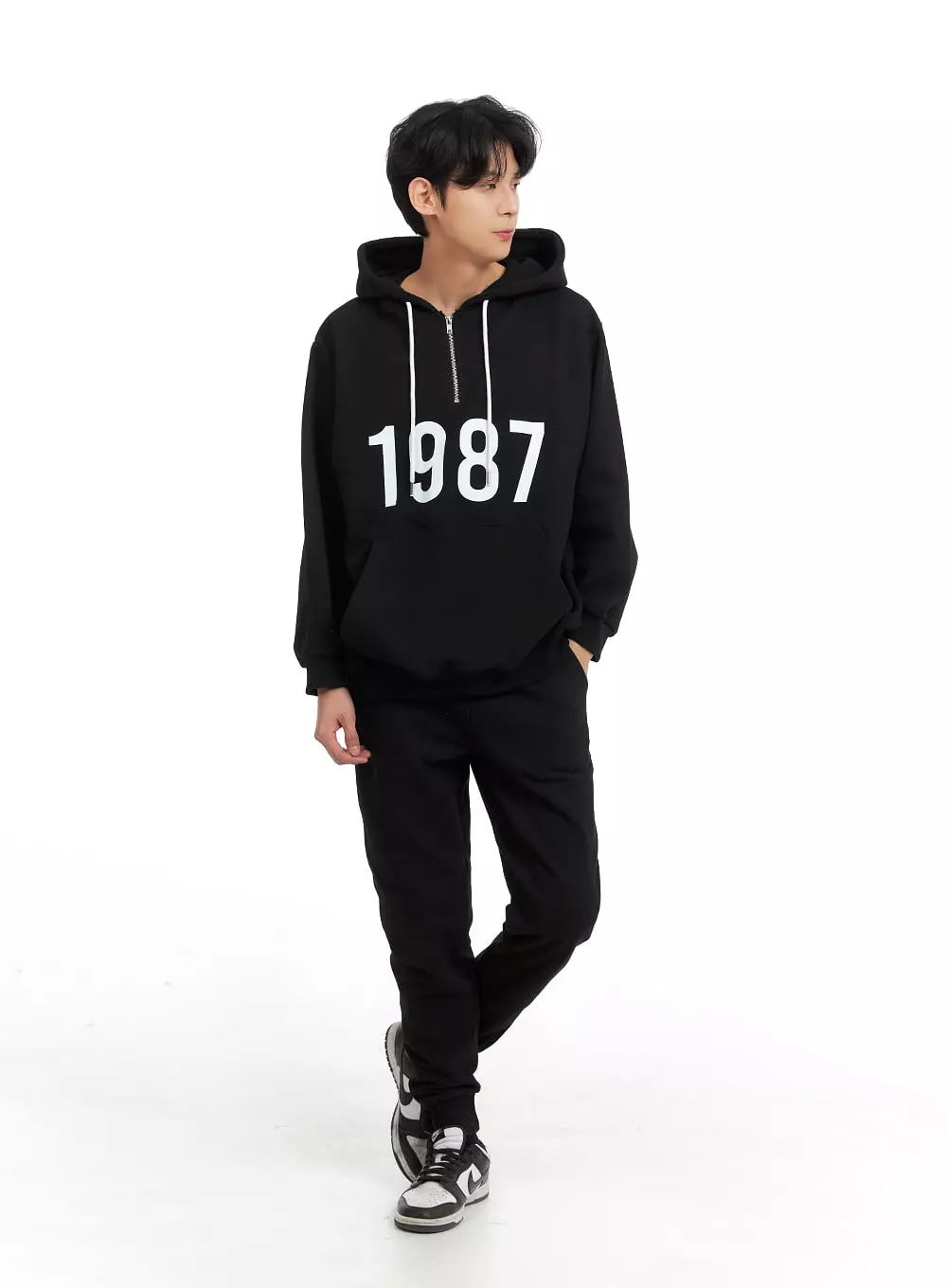 Men's Hooded Sweatshirt with Zip IA401