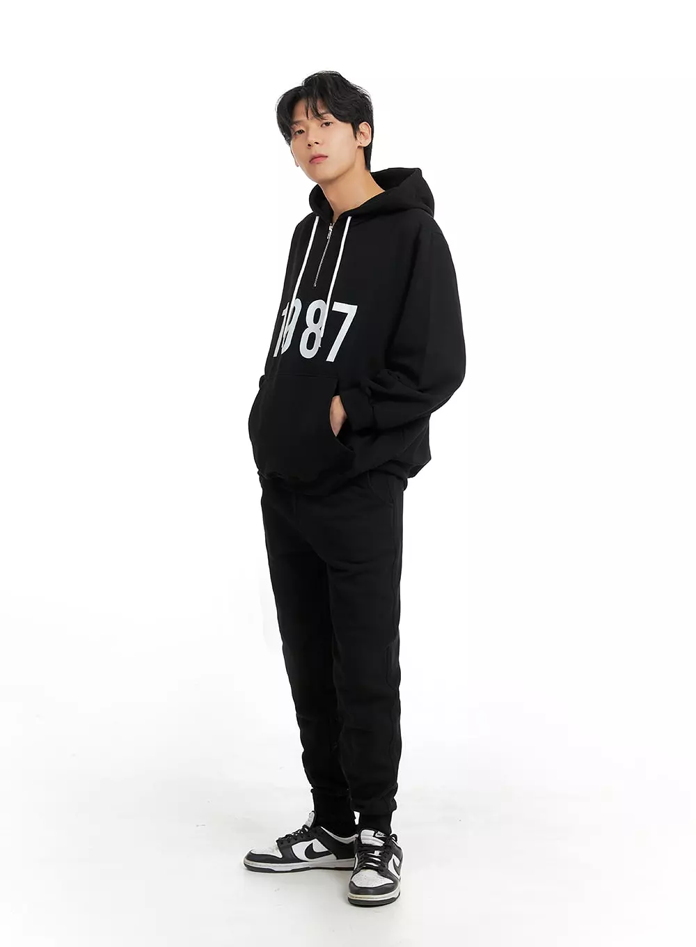 Men's Hooded Sweatshirt with Zip IA401