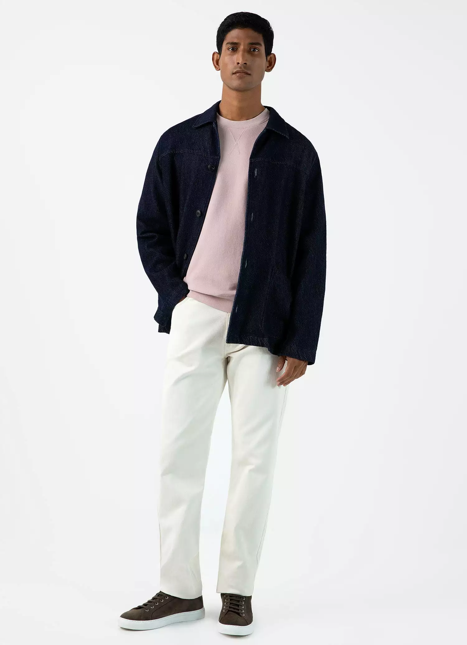 Men's Loopback Sweatshirt in Pale Pink