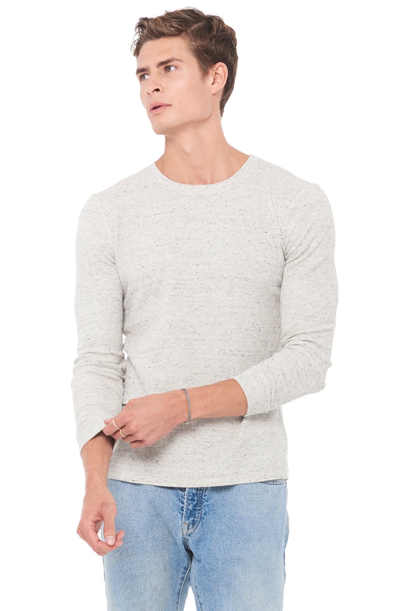 Men's Novelty Texture Long Sleeve Pullover