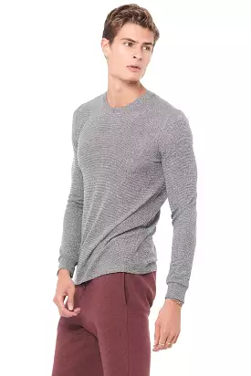 Men's Novelty Texture Long Sleeve Pullover