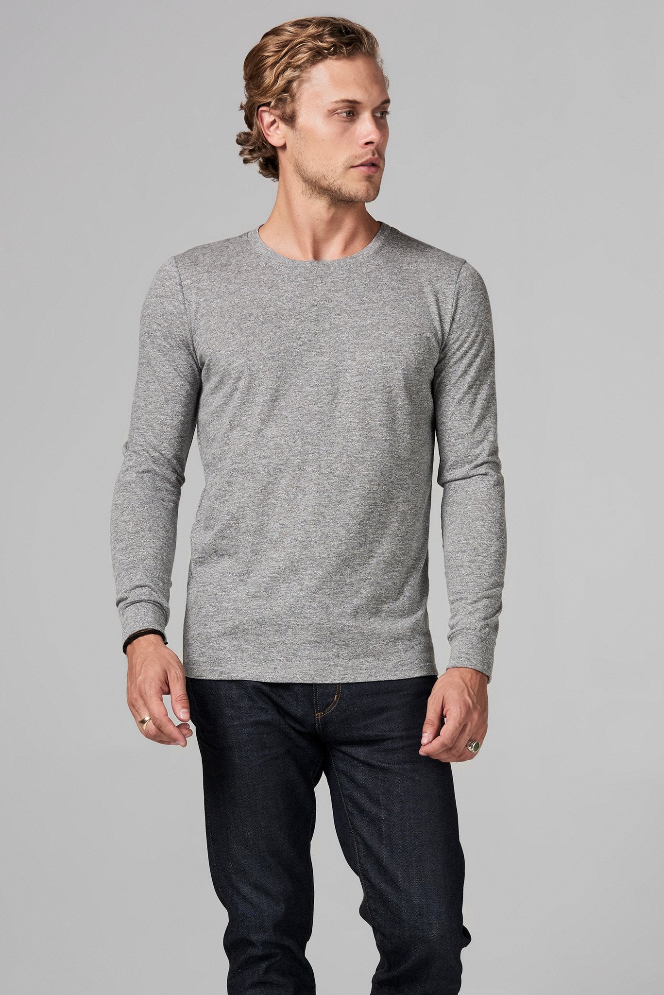 Men's Novelty Texture Long Sleeve Pullover