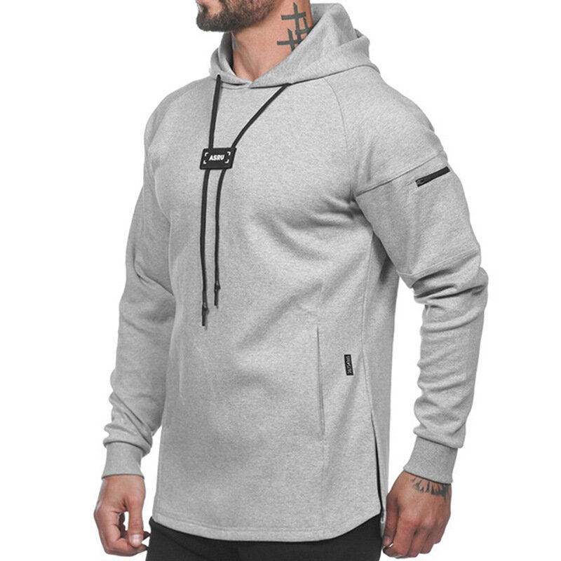 Men's Pullover Hoodie Sports Tops Spring Autumn Soft Breathable Sweat-absorbing Sports Tops Outdoor Casual Basketball Training R