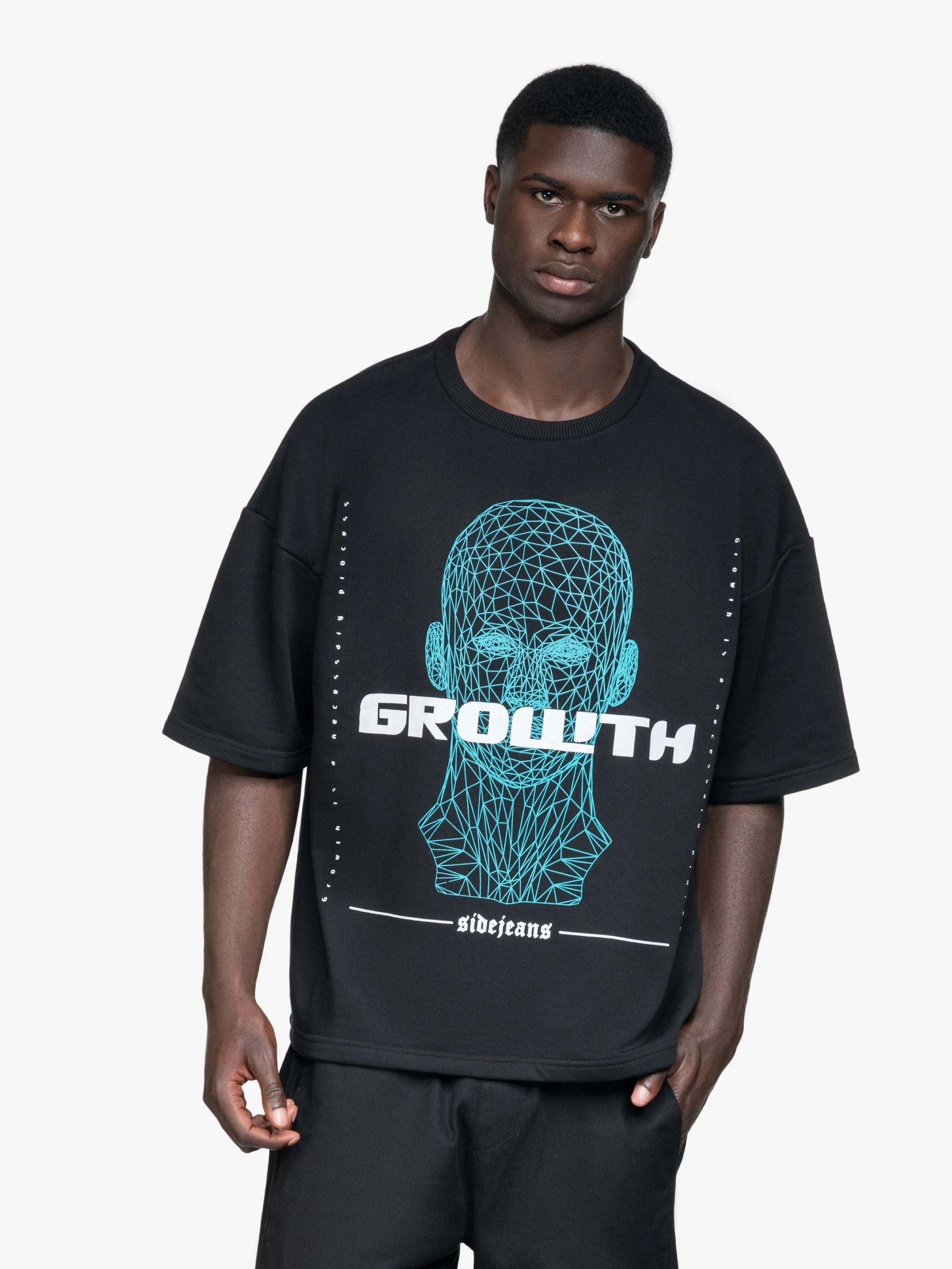 MENTAL GROWTH SIDEJEANS TEE BLACK