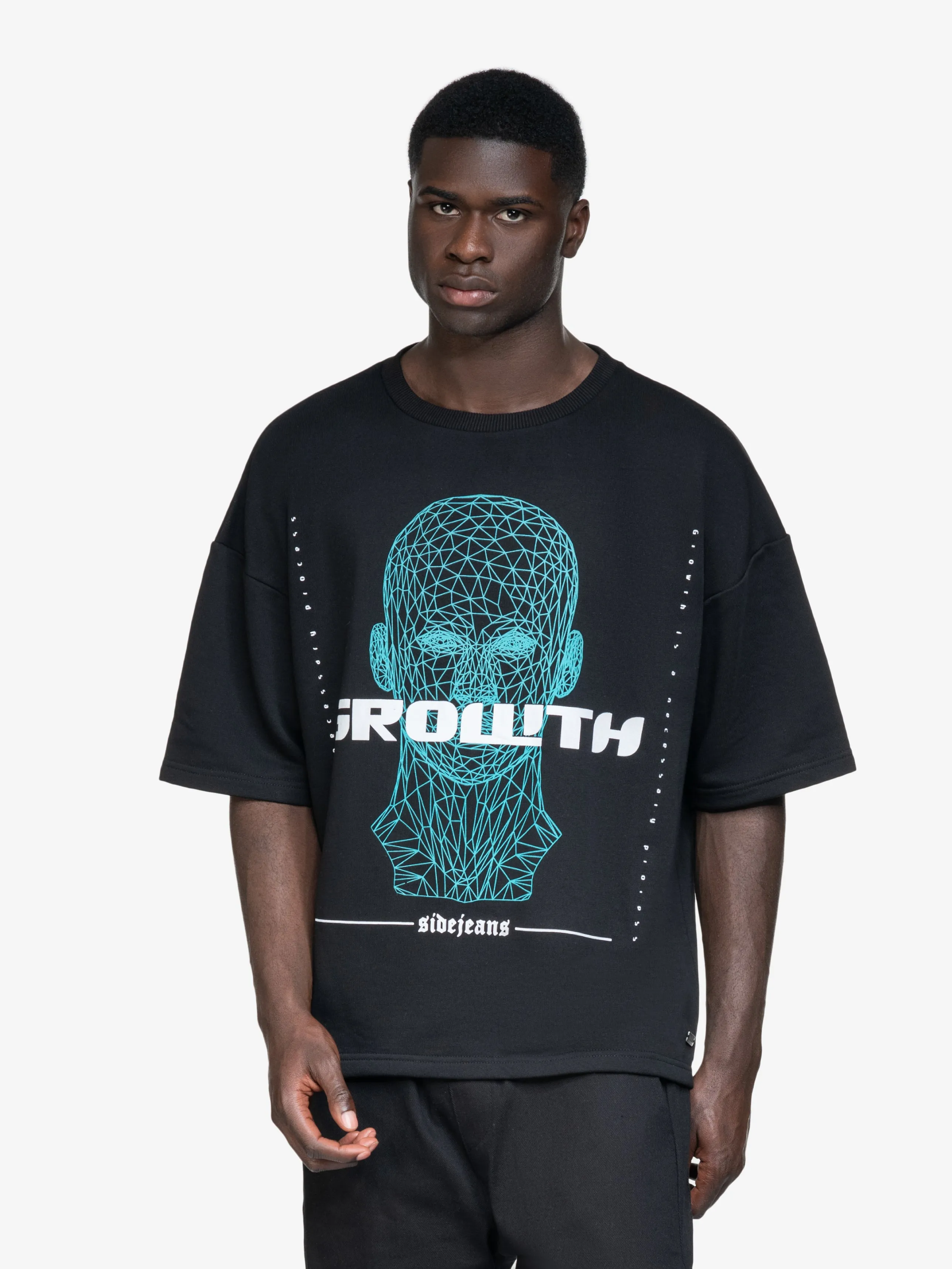 MENTAL GROWTH SIDEJEANS TEE BLACK