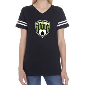 MILAN STORM: WOMEN'S FOOTBALL TEE (BLACK)