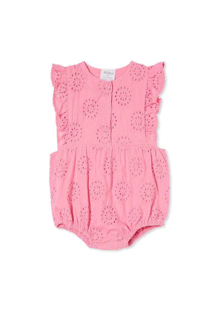 Milky Broderie Playsuit