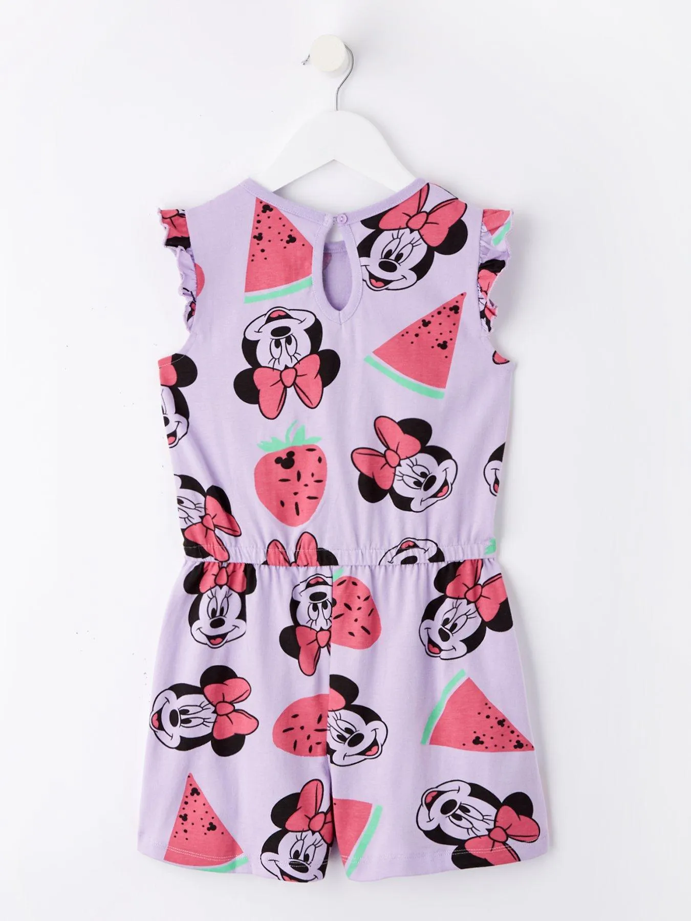 Minnie Mouse Disney Minnie Mouse Frill Sleeve Playsuit - Purple