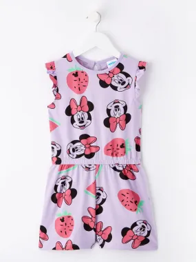 Minnie Mouse Disney Minnie Mouse Frill Sleeve Playsuit - Purple