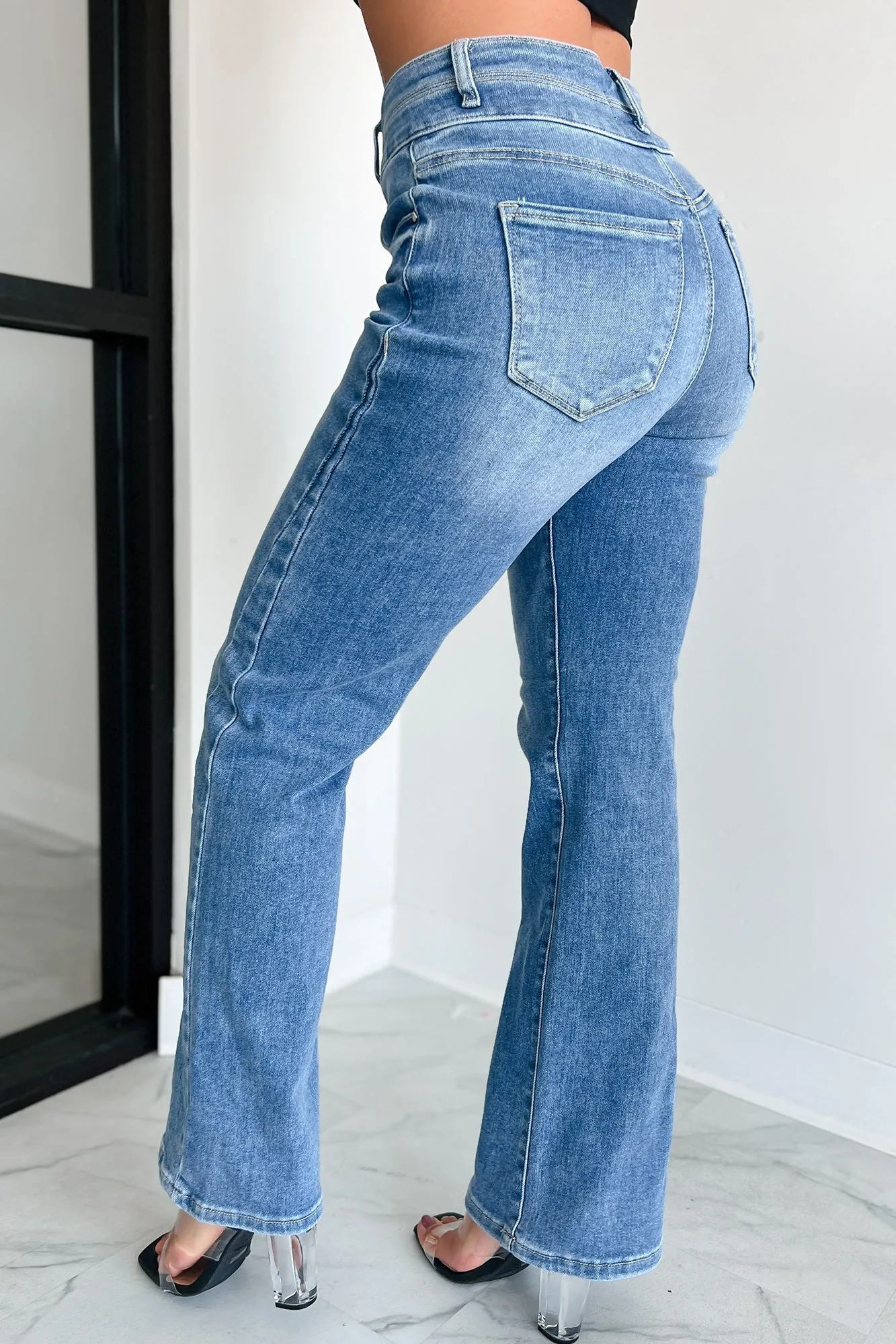 Nathaniel High Rise Straight Leg Risen Jeans (Medium)