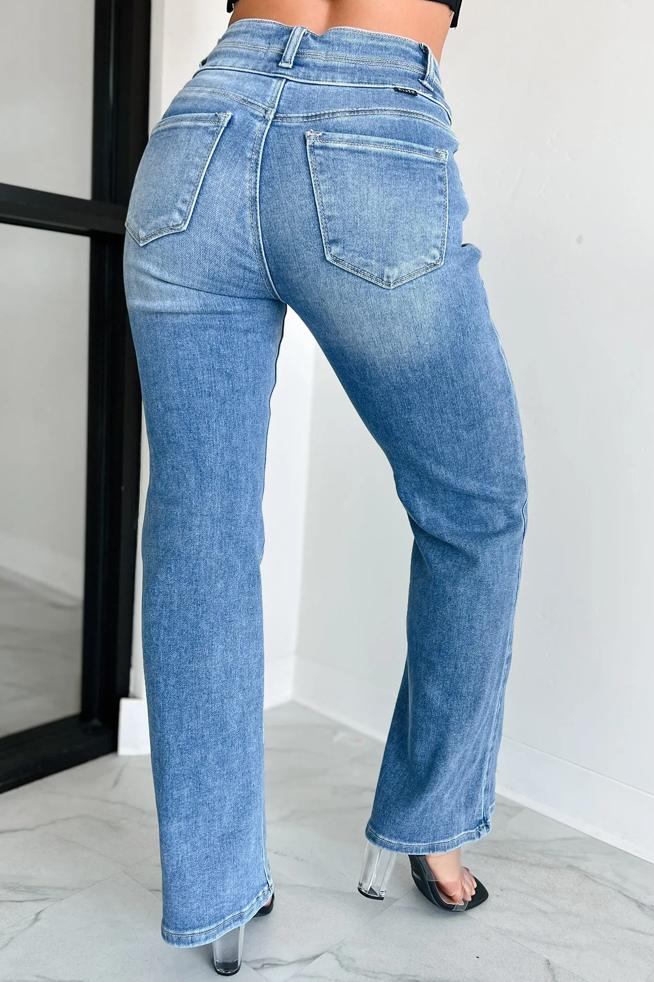 Nathaniel High Rise Straight Leg Risen Jeans (Medium)