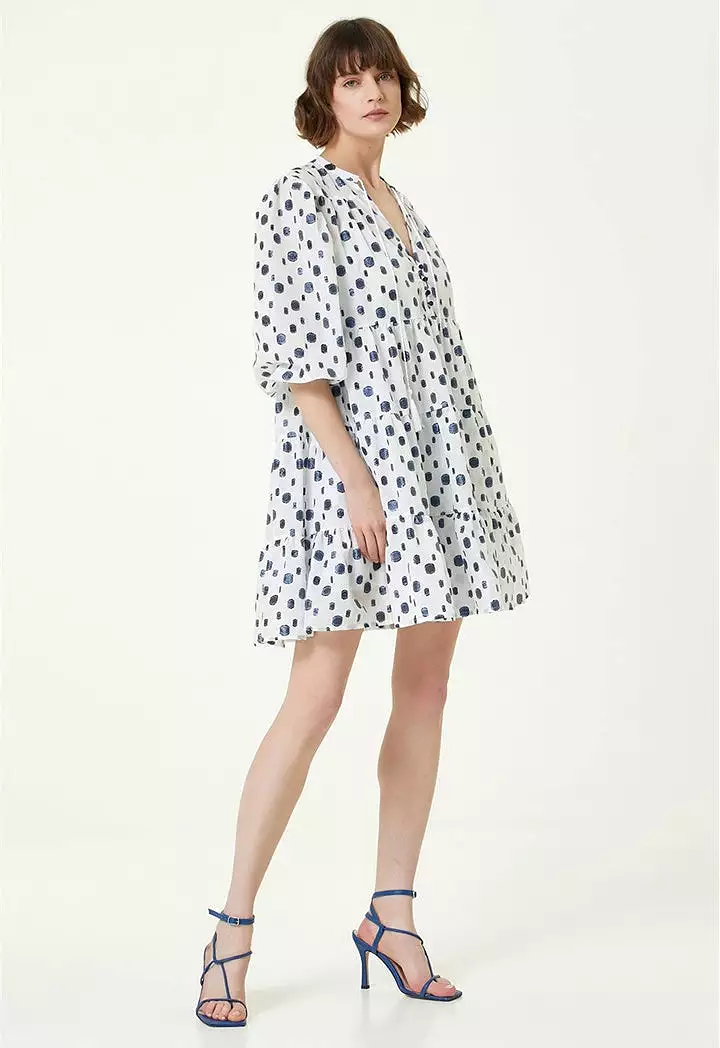 Network Mini Dress Blue/White